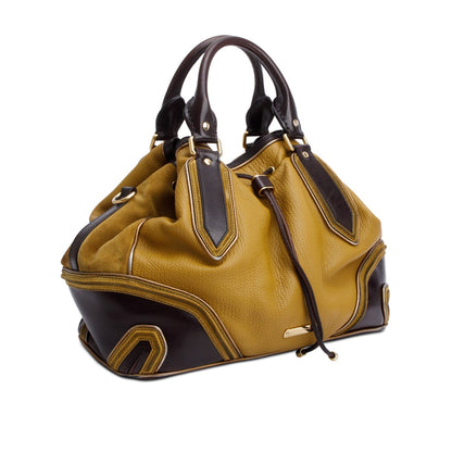 Burberry Prorsum Beige/Brown Calfskin Leather/Suede Earlsburn Mixed Media Tote Bag
