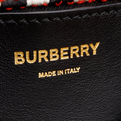 Burberry Beige Check Tweed Small Lola TB Shoulder Bag