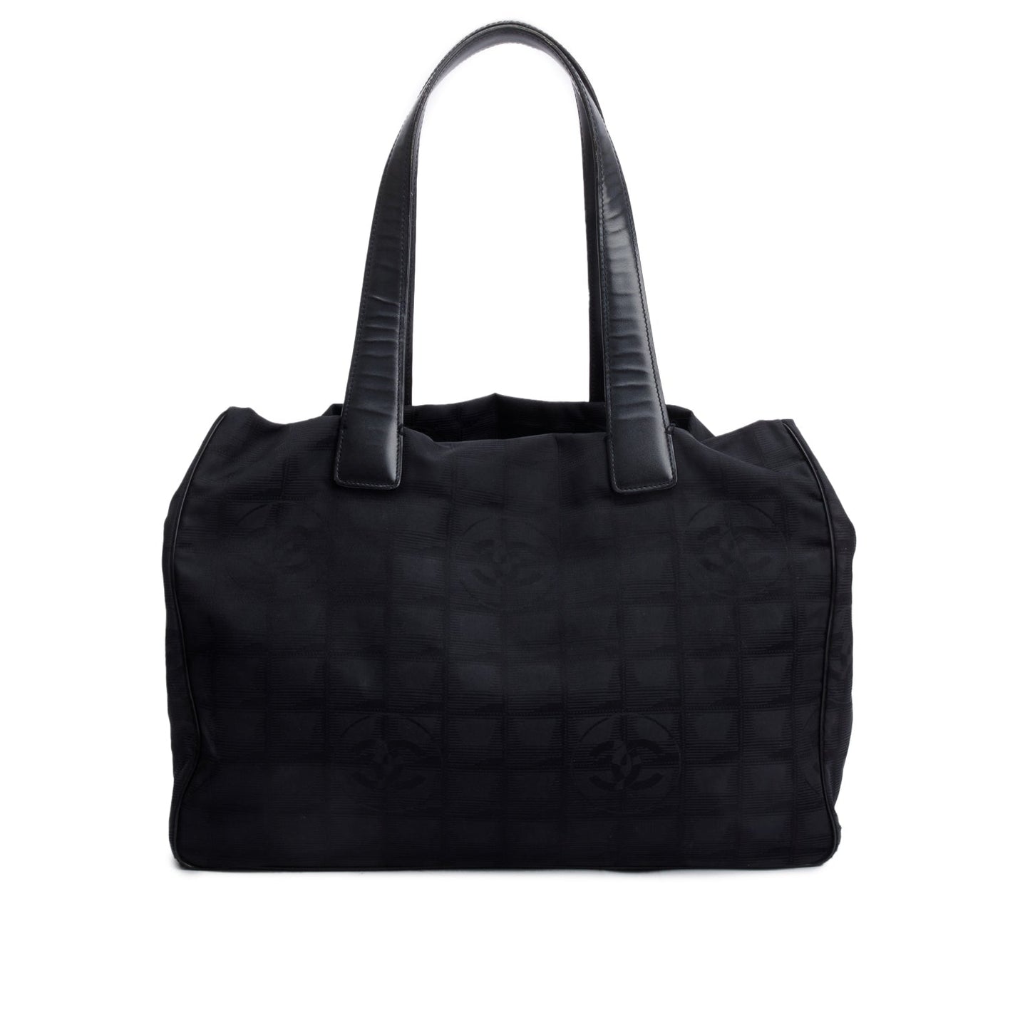 Chanel Black Canvas Travel Ligne Tote