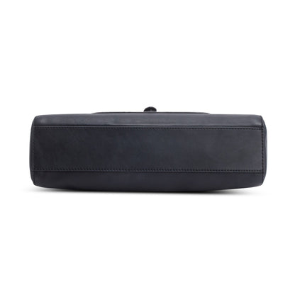Burberry Black Leather Front Pocket Crossbody Bag