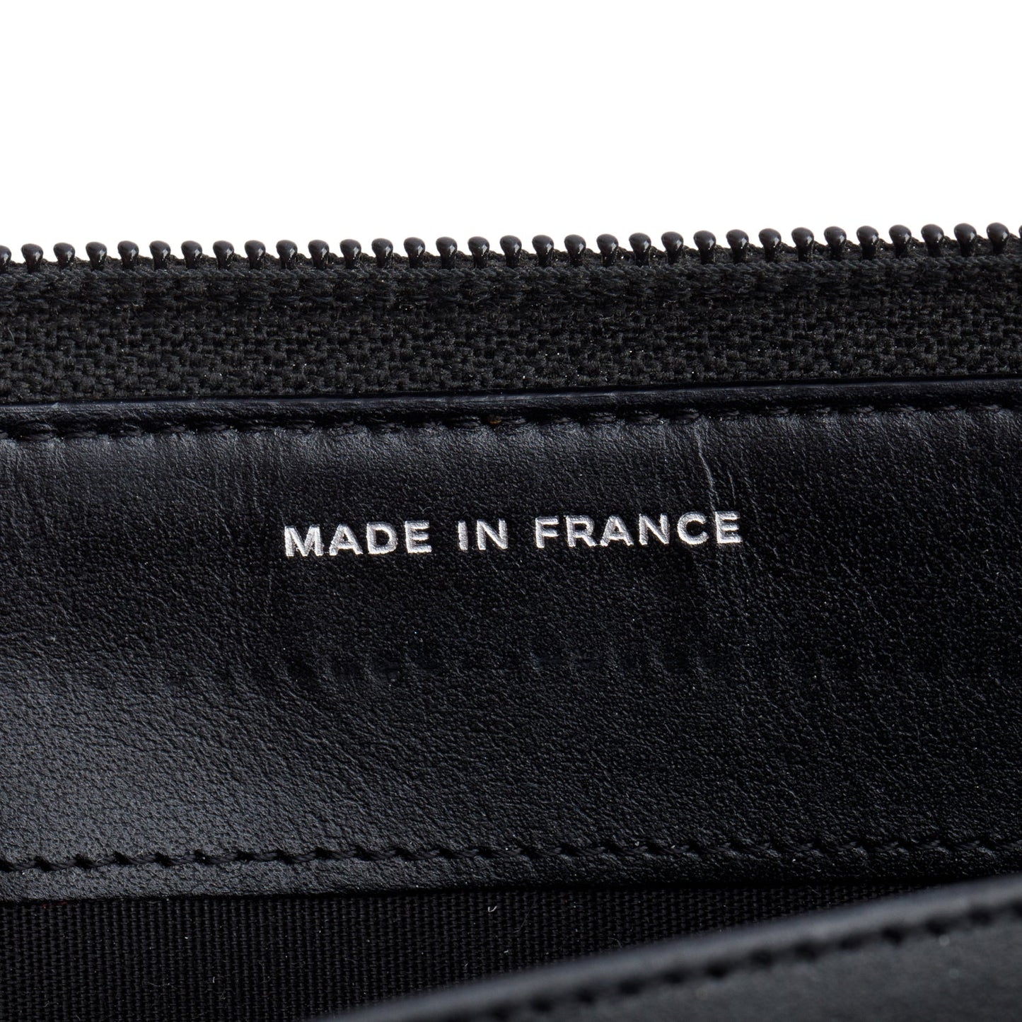 Chanel Black Caviar Leather Boy Long Zip Around Wallet