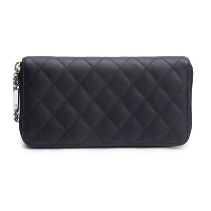 Chanel Black Calfskin Leather Cambon Yen Wallet