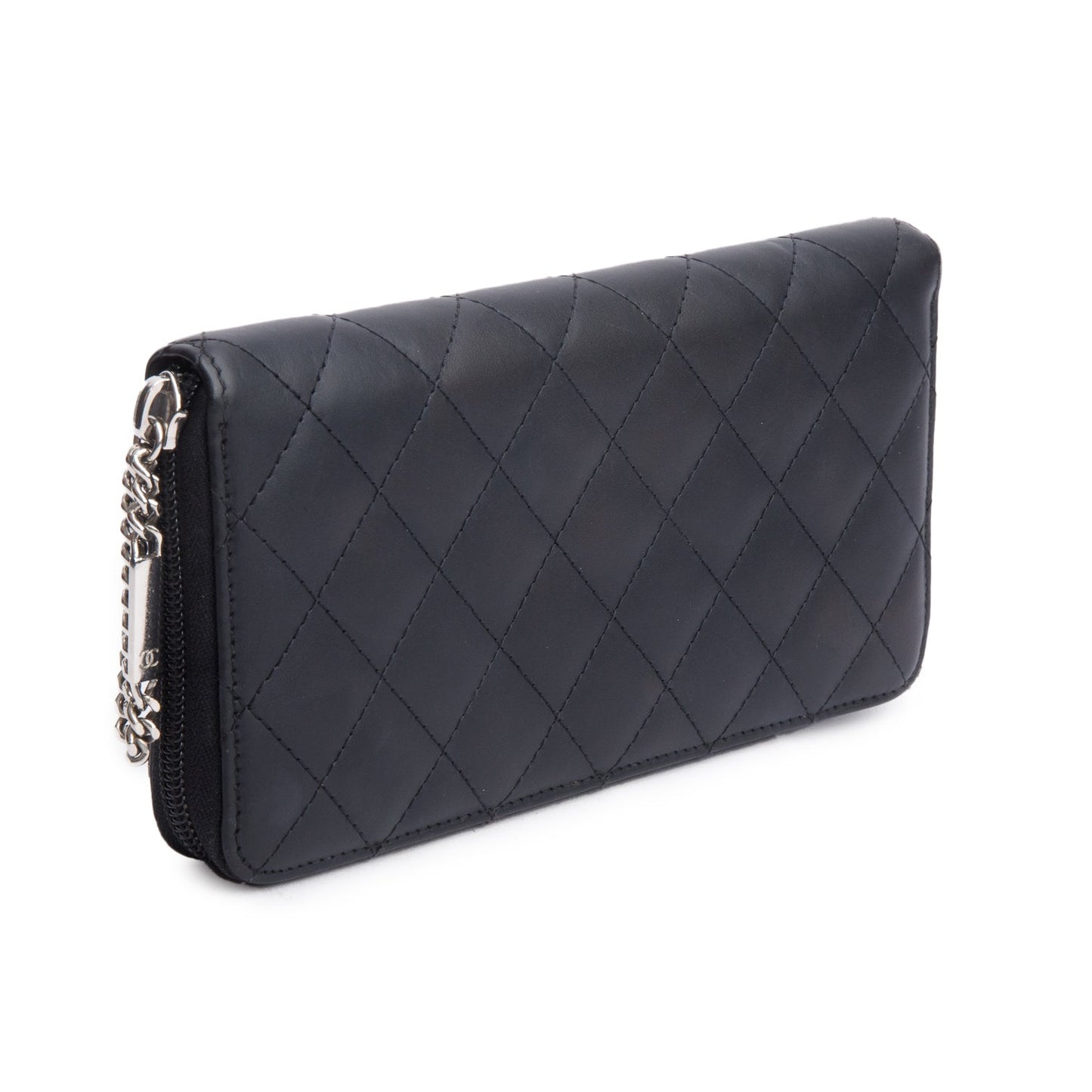 Chanel Black Calfskin Leather Cambon Yen Wallet