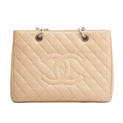 Chanel Beige Caviar Leather Grand Shopping Tote (GST)
