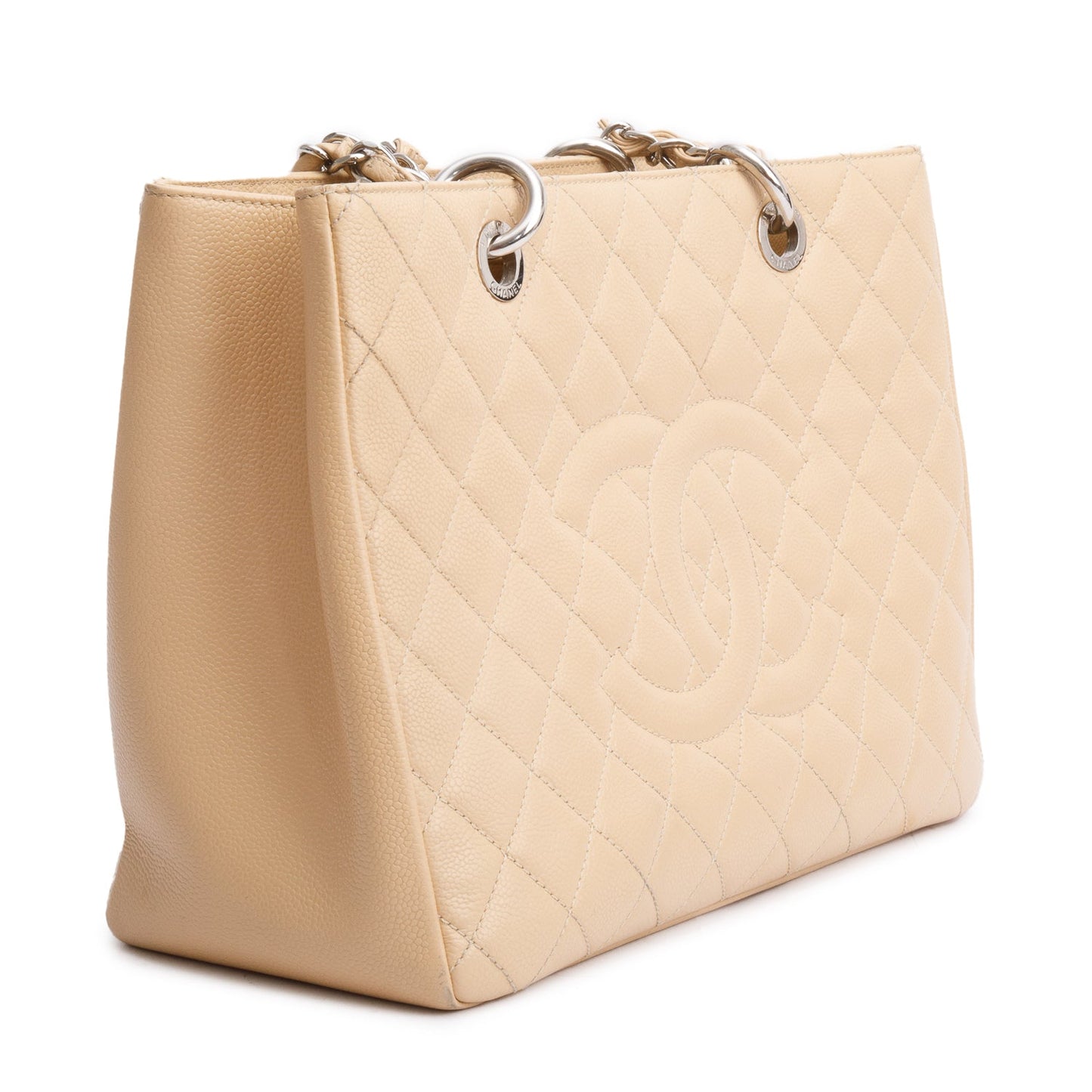 Chanel Beige Caviar Leather Grand Shopping Tote (GST)