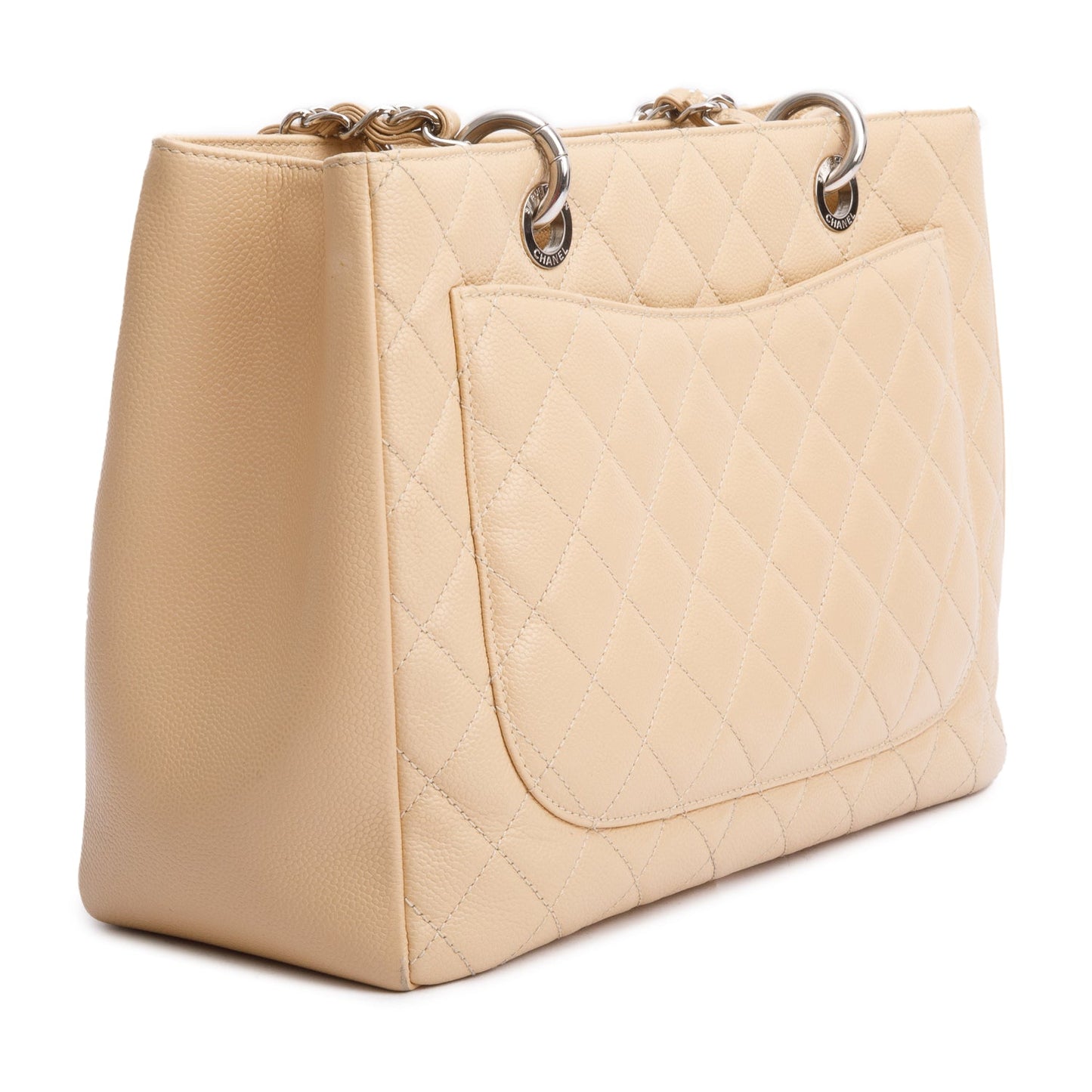 Chanel Beige Caviar Leather Grand Shopping Tote (GST)
