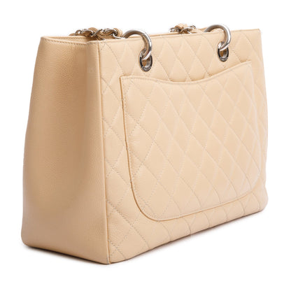 Chanel Beige Caviar Leather Grand Shopping Tote (GST)