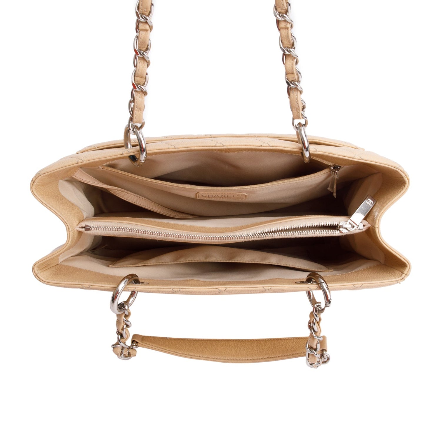 Chanel Beige Caviar Leather Grand Shopping Tote (GST)