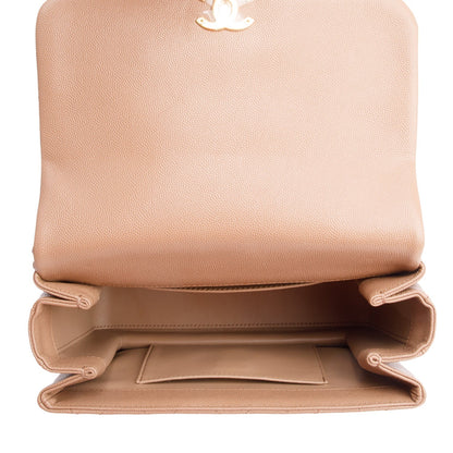 Chanel Brown Caviar Leather Small Coco First Flap Bag