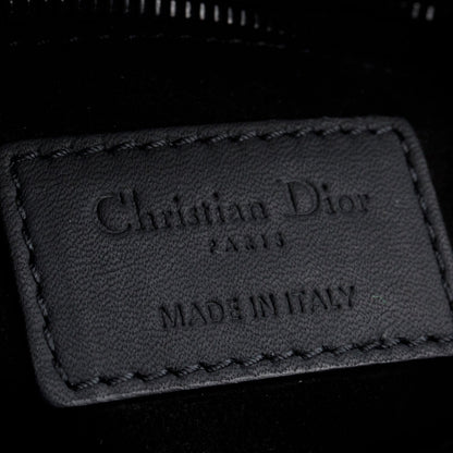 Christian Dior 2020 Black Ultramatte Cannage Leather Mini Lady Dior Bag