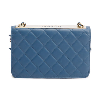 Chanel Blue Lambskin Leather Trendy CC Wallet on Chain
