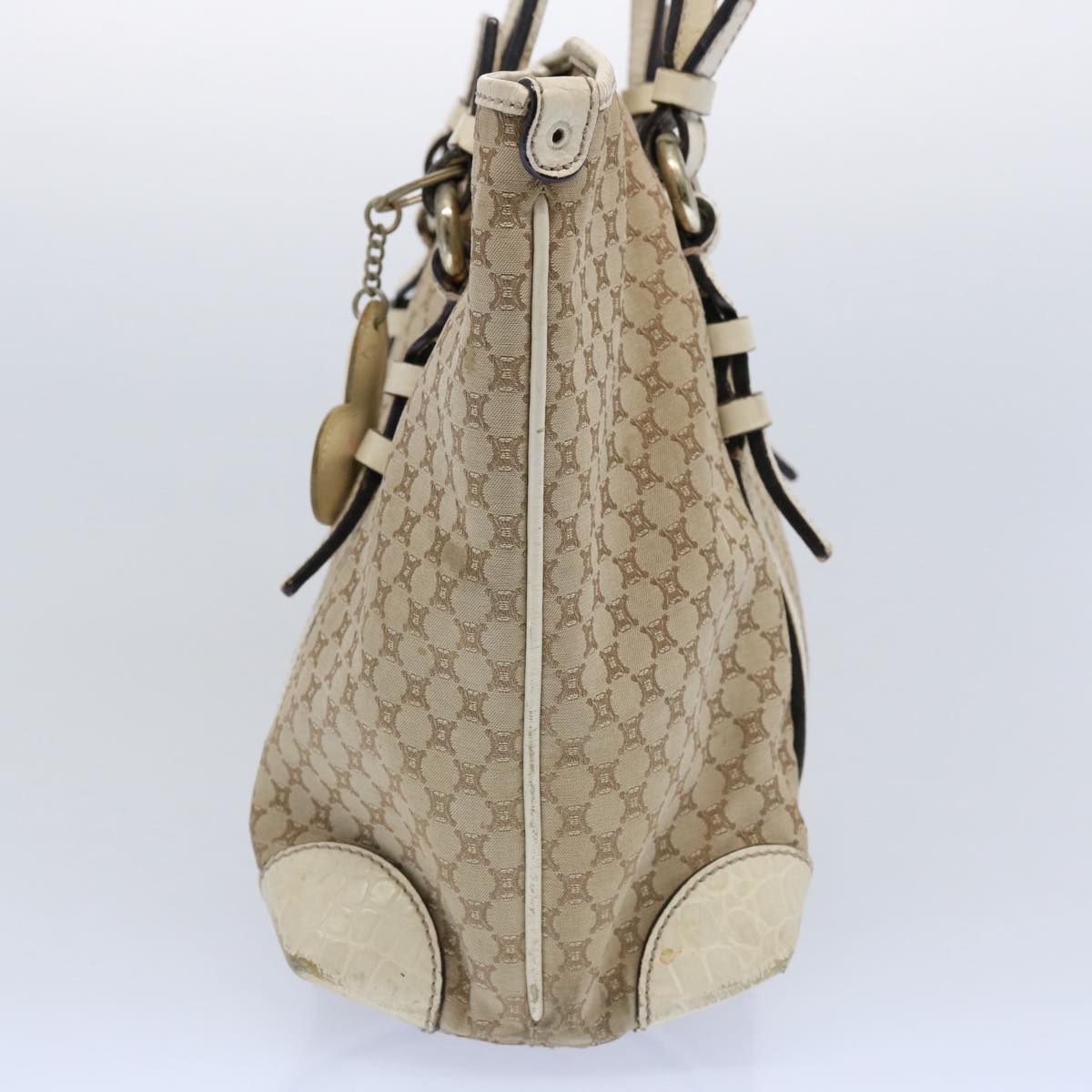 Luxury CELINE Macadam Canvas Tote Bag Beige  62341