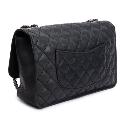 Chanel Black Ultimate Stitch Soft Calfskin Leather Flap Bag