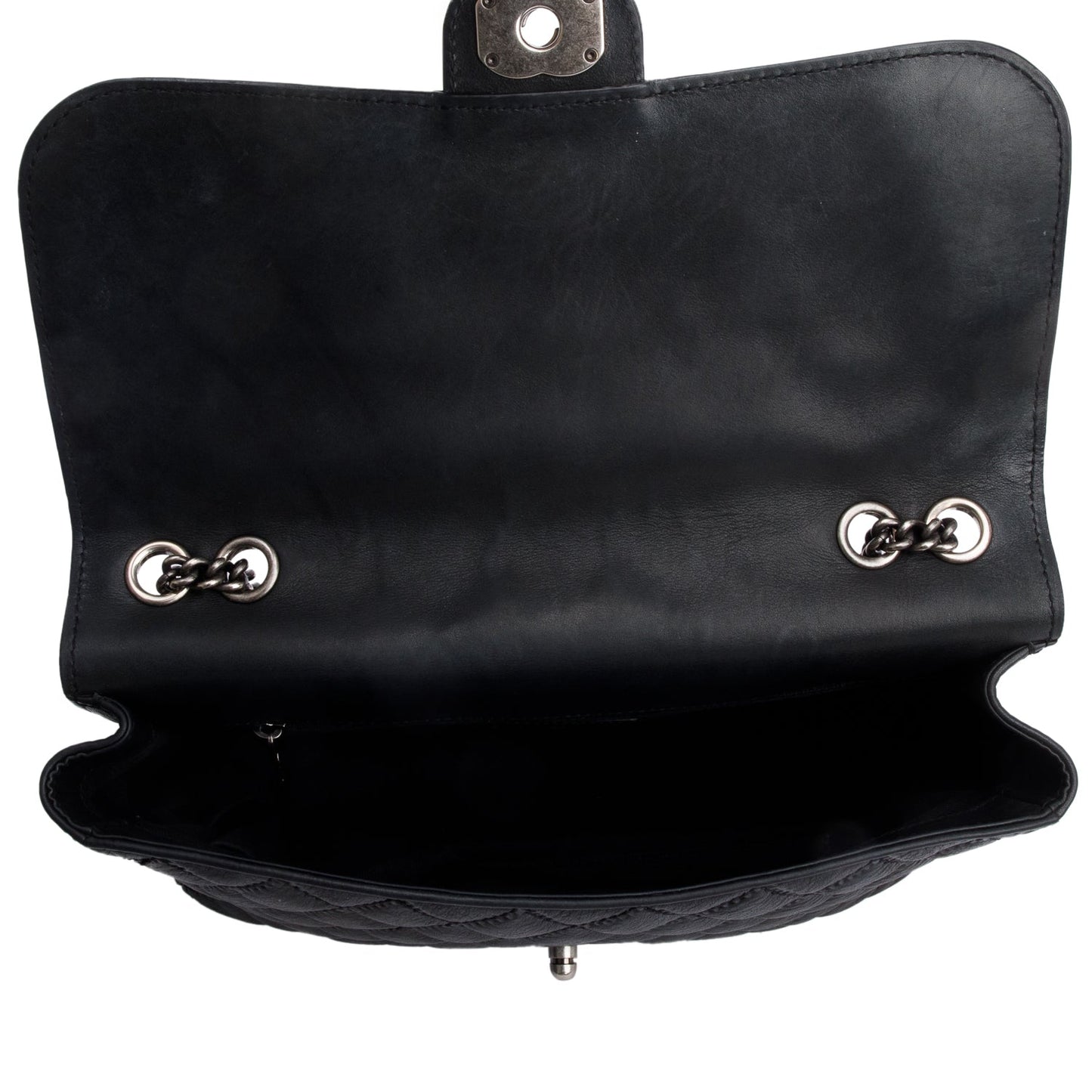 Chanel Black Ultimate Stitch Soft Calfskin Leather Flap Bag