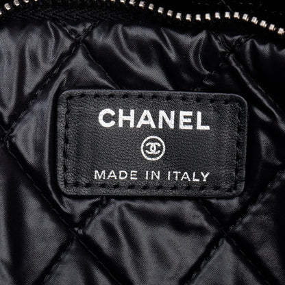 Chanel Black Quilted Patent Leather Beauty CC Clutch