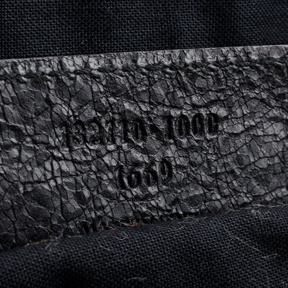 Balenciaga Dark Green Agneu Leather Motocross Classic Work Bag
