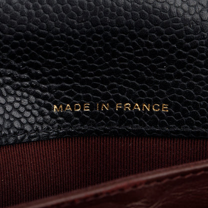 Chanel Black Caviar Leather Classic Long Flap Wallet