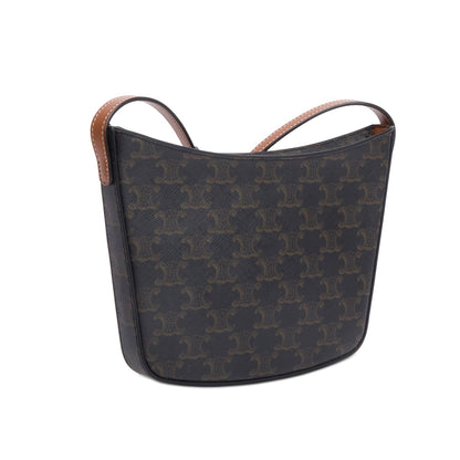 Celine 2023 Triomphe Canvas Medium Croque Hobo Bag
