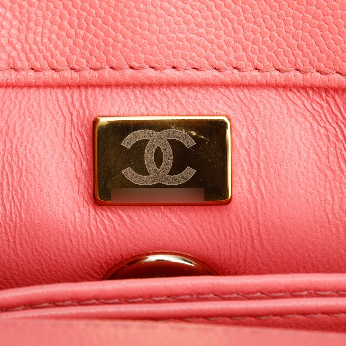 Chanel Pink Quilted Caviar Leather Small Coco Handle Bag