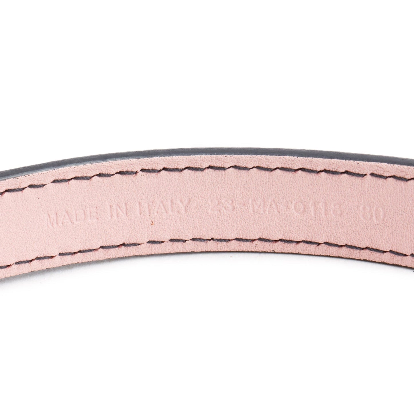 Christian Dior Baby Pink Calfskin D Fence Belt Size 80