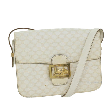 Luxury CELINE Macadam Canvas Shoulder Bag PVC Leather Whe  62462
