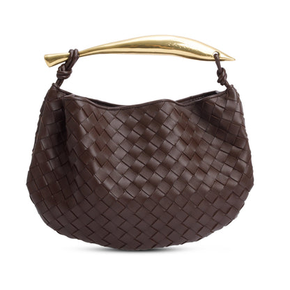 Bottega Veneta Brown Intrecciato Lambskin Leather Classic Sardine Bag