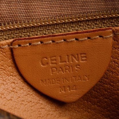 Celine Brown Triomphe Canvas Small Boston Bag