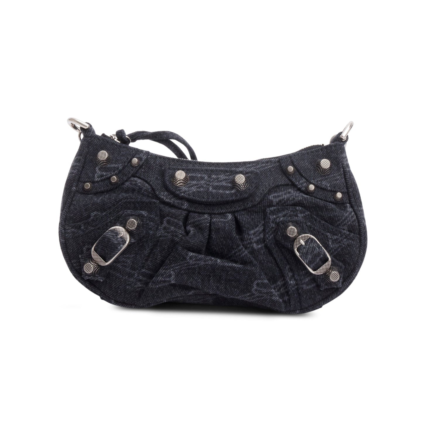 Balenciaga Black BB Denim Mini Le Cagole Crossbody