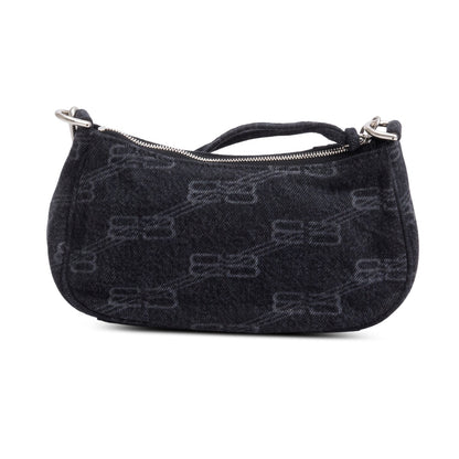 Balenciaga Black BB Denim Mini Le Cagole Crossbody