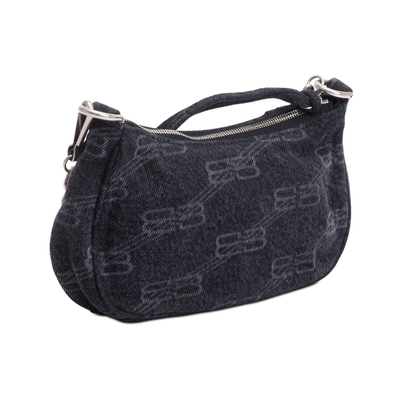 Balenciaga Black BB Denim Mini Le Cagole Crossbody