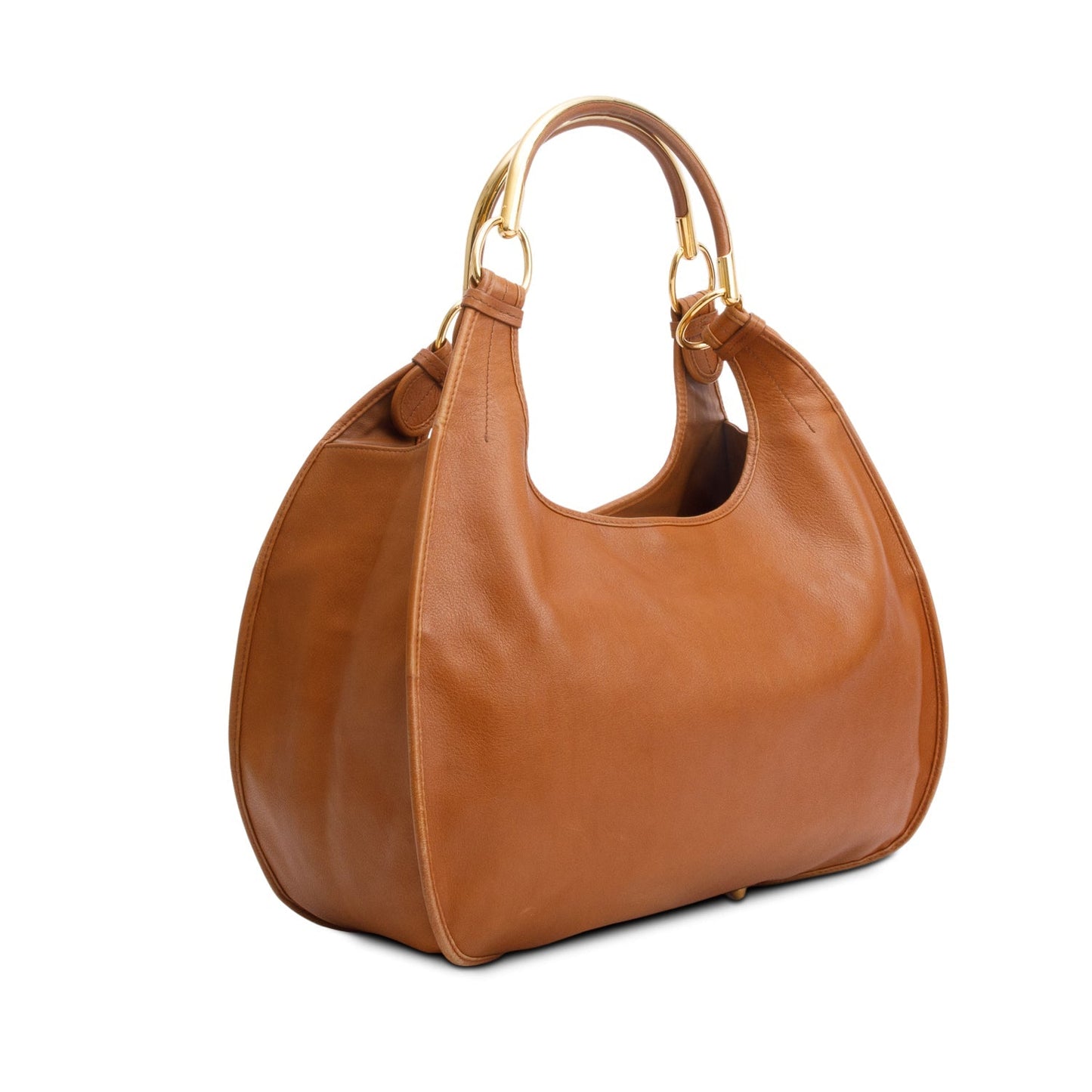 Christian Dior Brown Leather Brandy 61 Hobo