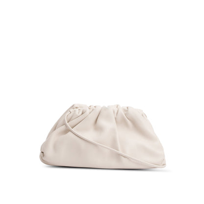 Bottega Veneta White Calfskin Intrecciato Leather The Mini Pouch