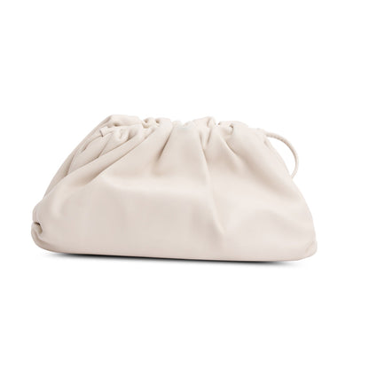 Bottega Veneta White Calfskin Intrecciato Leather The Mini Pouch