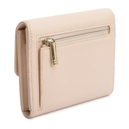 Chanel Beige Caviar Leather Timeless Trifold Compact Wallet