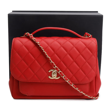 Chanel Red Caviar Leather Large Business Affinity Flap Bag
