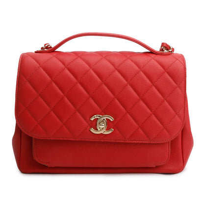 Chanel Red Caviar Leather Large Business Affinity Flap Bag