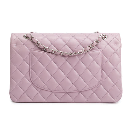 Chanel Purple Quilted Lambskin Leather Classic Medium Double Flap Bag