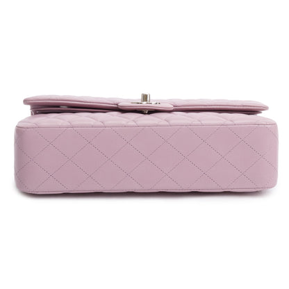Chanel Purple Quilted Lambskin Leather Classic Medium Double Flap Bag