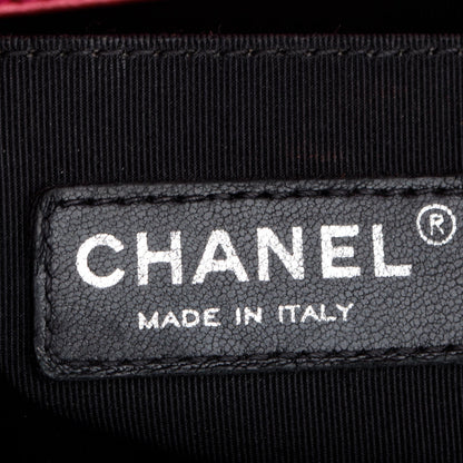 Chanel Red Patent Leather Medium Boy Bag