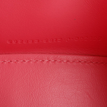 Balenciaga Pink Croc-Embossed Leather XS Hourglass Top Handle Bag