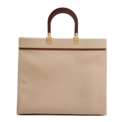 Fendi Neutral Canvas Medium Sunshine Tote Bag