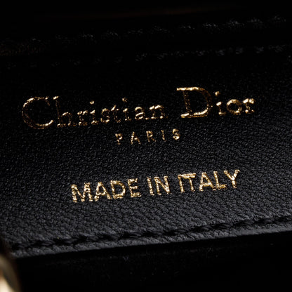 Christian Dior 2022 Black Leather Micro Lady Dior Bag