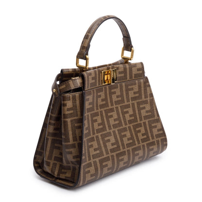 Fendi x Antonio Lopez FF Zucca Canvas Print Inlay Mini Peekaboo Bag