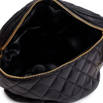 Chanel Vintage Black Quilted Lambskin Leather CC Waist Bag