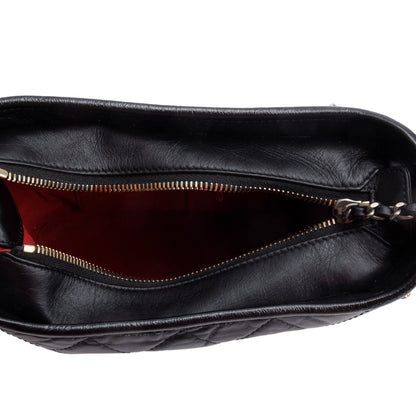 Chanel 2020 Black Aged Calfskin Leather Small Gabrielle Hobo