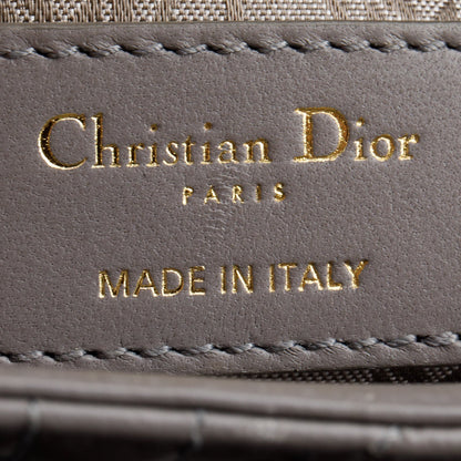 Christian Dior Grey Cannage Lambskin Leather Small Lady Dior My ABCDior Bag