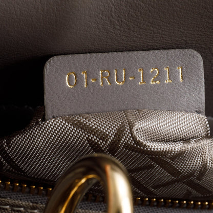 Christian Dior Grey Cannage Lambskin Leather Small Lady Dior My ABCDior Bag