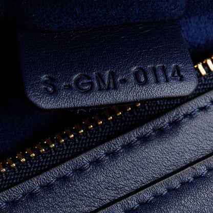 Celine Blue Calfskin Leather Medium Trapeze Bag