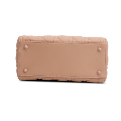 Christian Dior 2020 Blush Ultramatte Cannage Leather Medium Lady Dior Bag