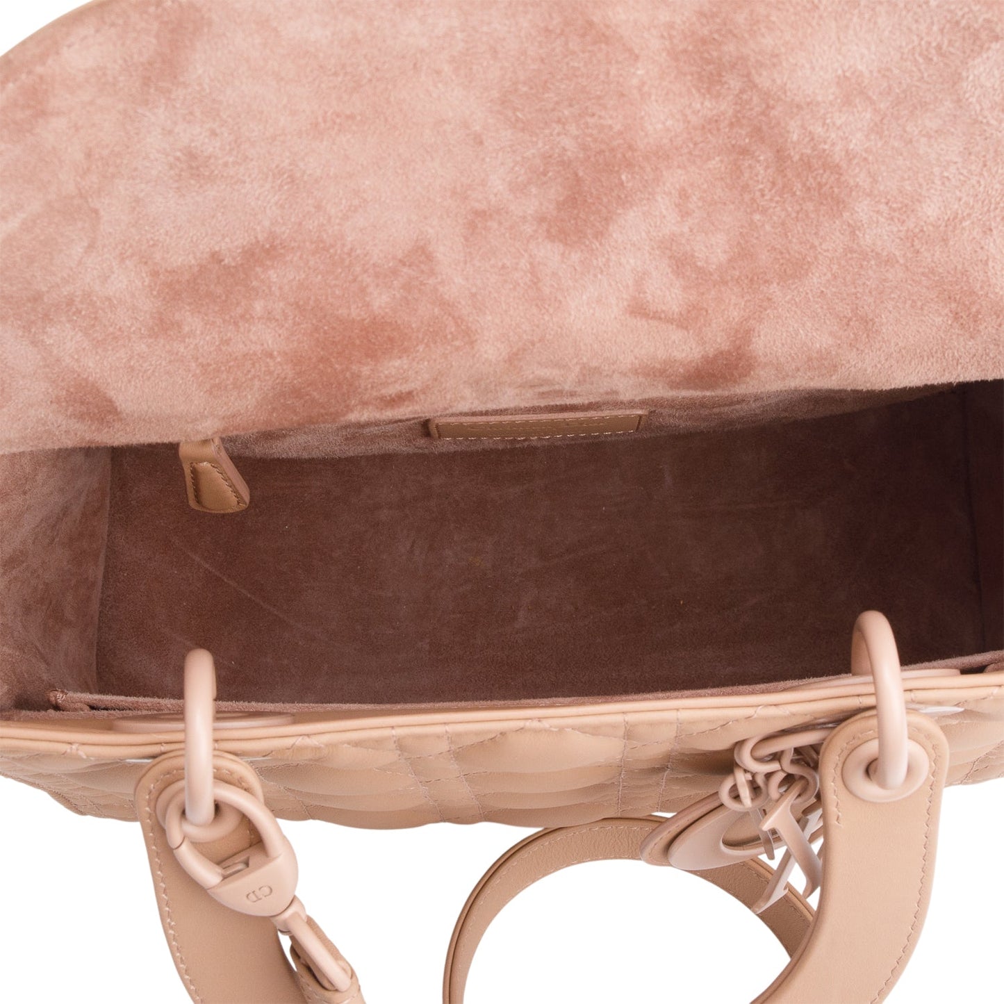 Christian Dior 2020 Blush Ultramatte Cannage Leather Medium Lady Dior Bag